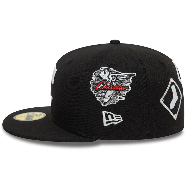 New Era MLB Cooperstown Patch 59Fifty C White Sox black - Shop-Tetuan
