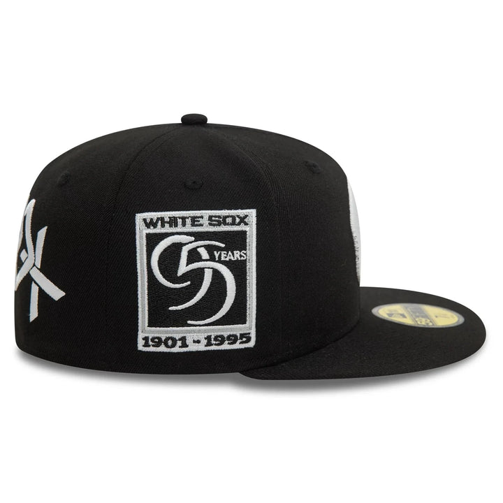 New Era MLB Cooperstown Patch 59Fifty C White Sox black - Shop-Tetuan
