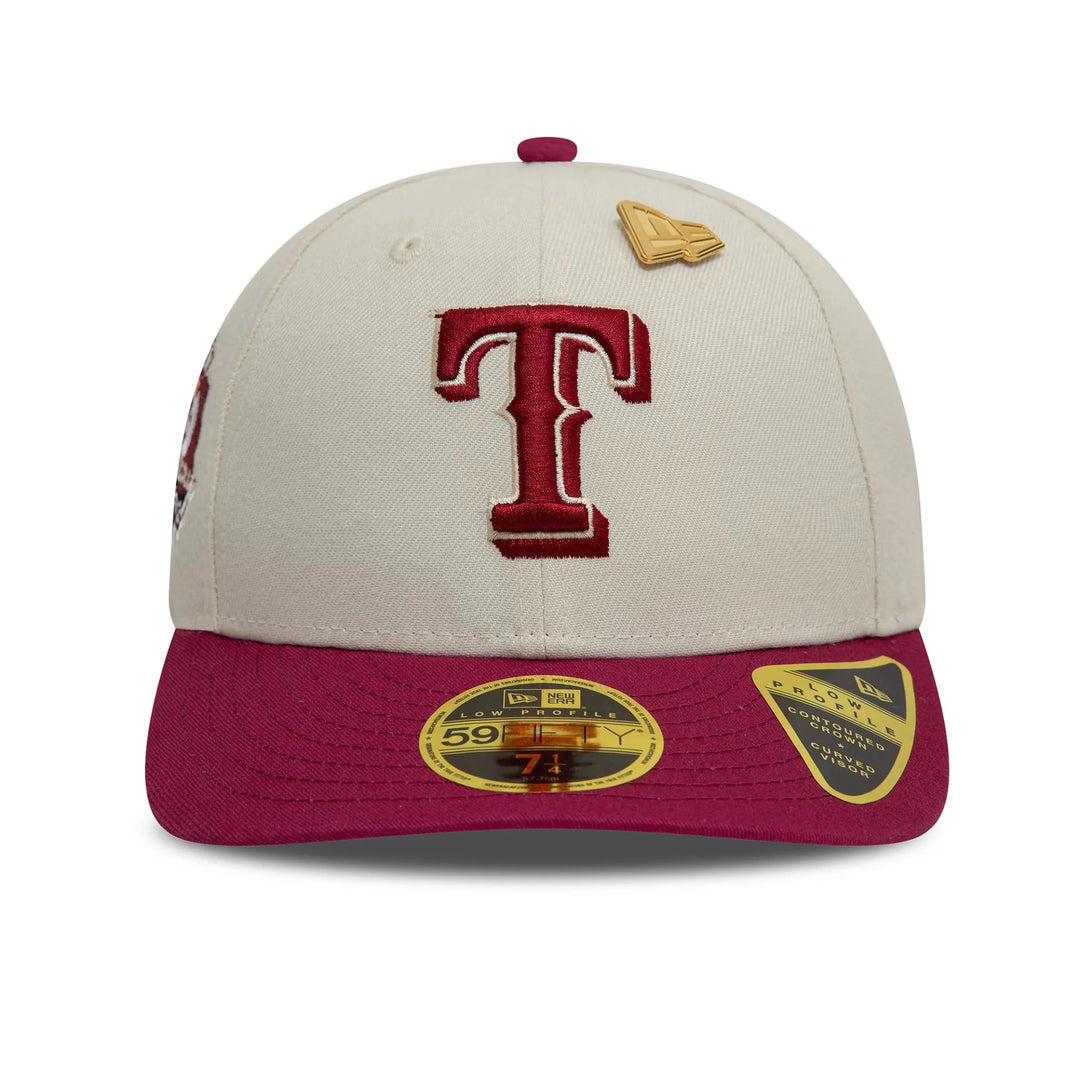 New Era Pin Cream Low Profile 59FIFTY T Rangers cream/maroon - Shop-Tetuan