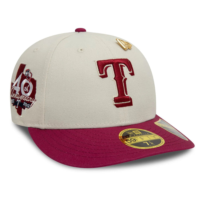 New Era Pin Cream Low Profile 59FIFTY T Rangers cream/maroon - Shop-Tetuan