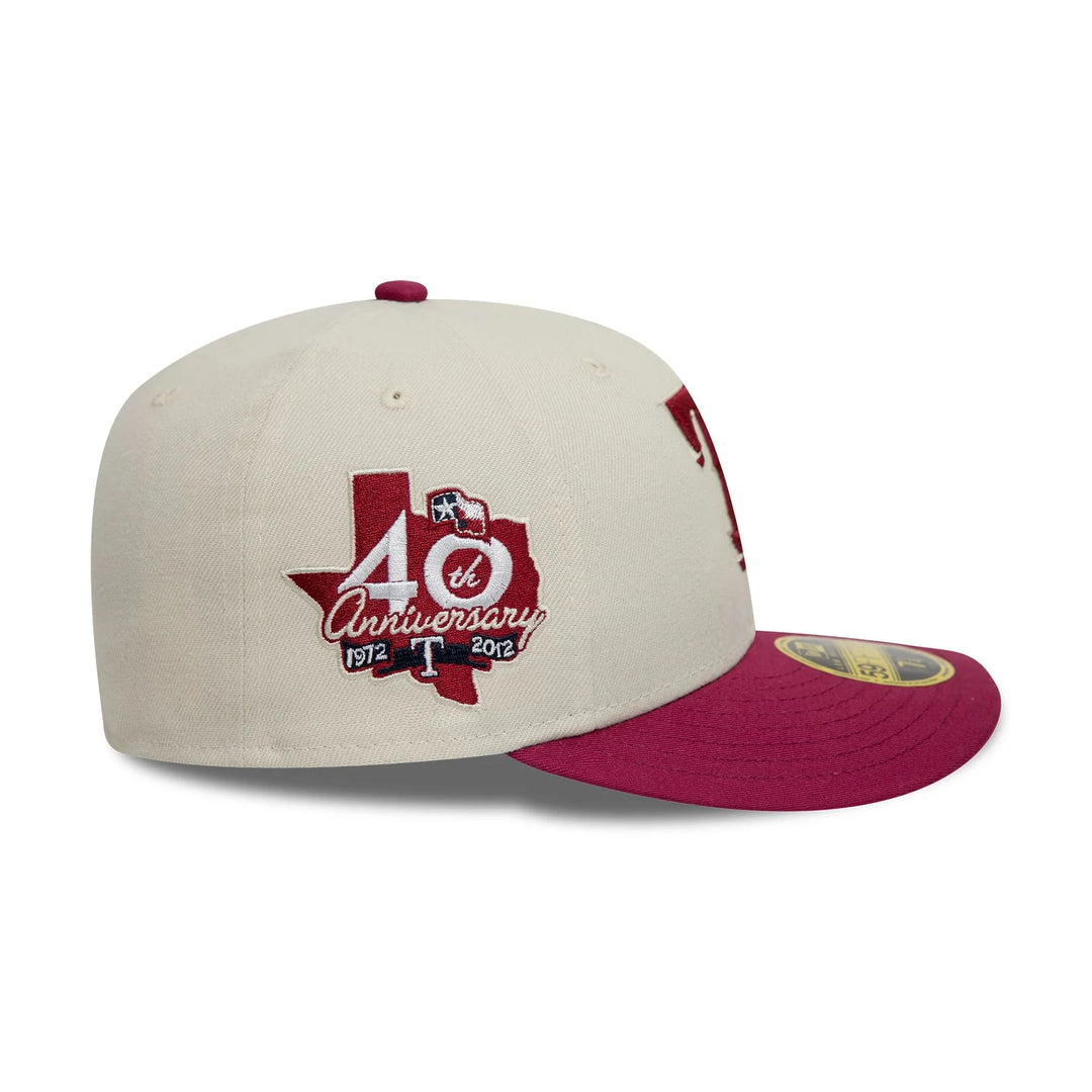 New Era Pin Cream Low Profile 59FIFTY T Rangers cream/maroon - Shop-Tetuan