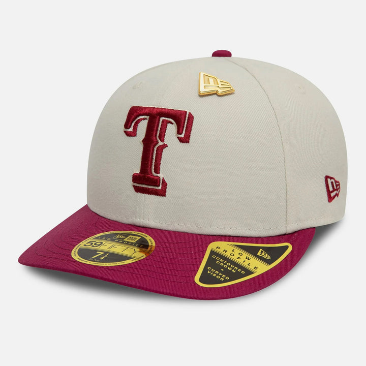 New Era Pin Cream Low Profile 59FIFTY T Rangers cream/maroon - Shop-Tetuan