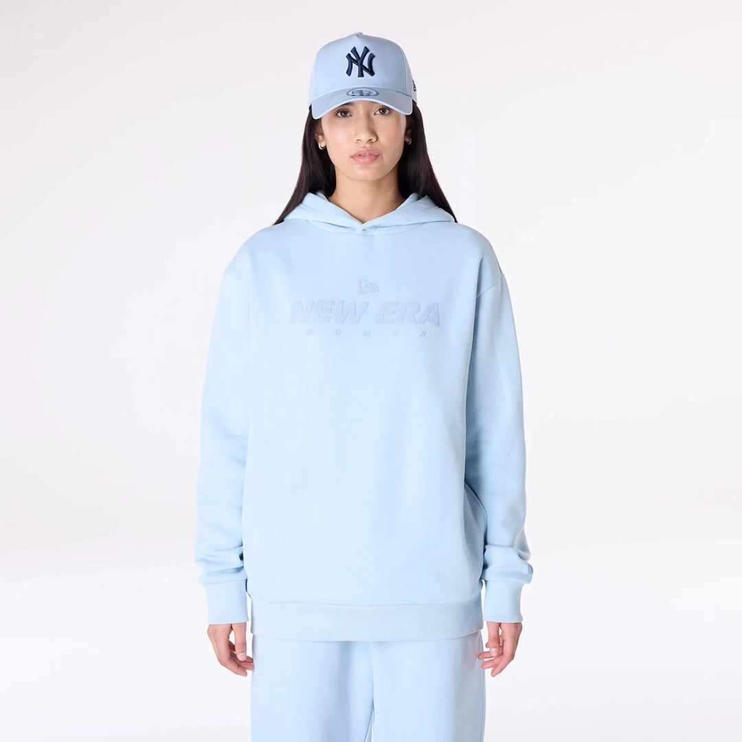 New Era Flag Oversized Pullover Hoodie pastel blue - Shop-Tetuan