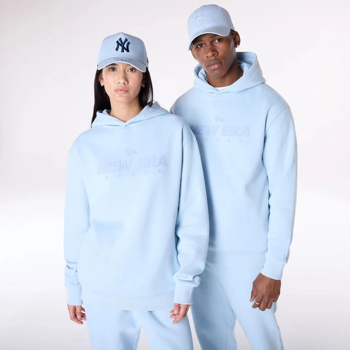 New Era Flag Oversized Pullover Hoodie pastel blue - Shop-Tetuan