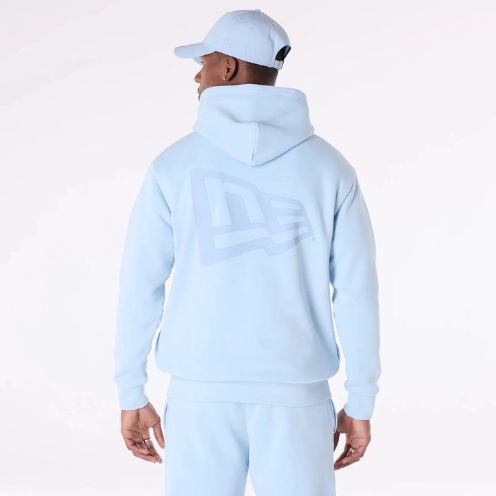 New Era Flag Oversized Pullover Hoodie pastel blue - Shop-Tetuan