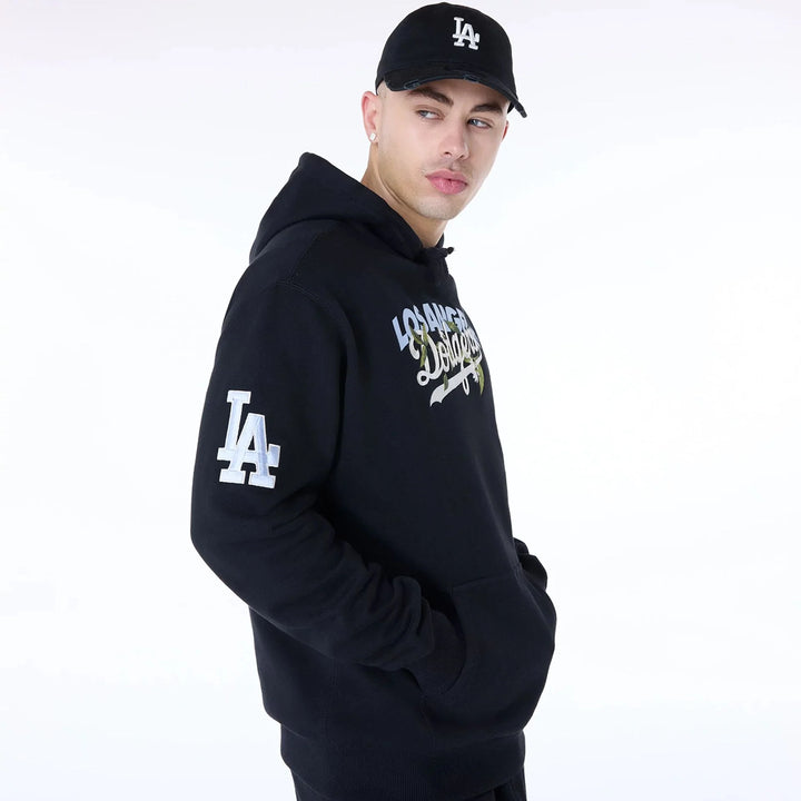 New Era MLB Floral Pullover Hoodie LA Dodgers black - Shop-Tetuan