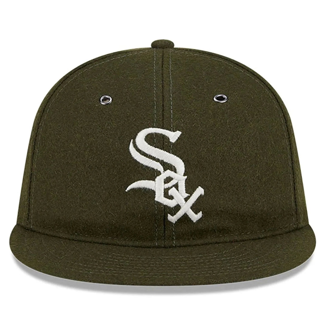 New Era Wool Retro Crown 59Fifty C White Sox olive green - Shop-Tetuan