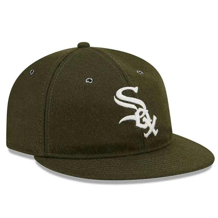 New Era Wool Retro Crown 59Fifty C White Sox olive green - Shop-Tetuan