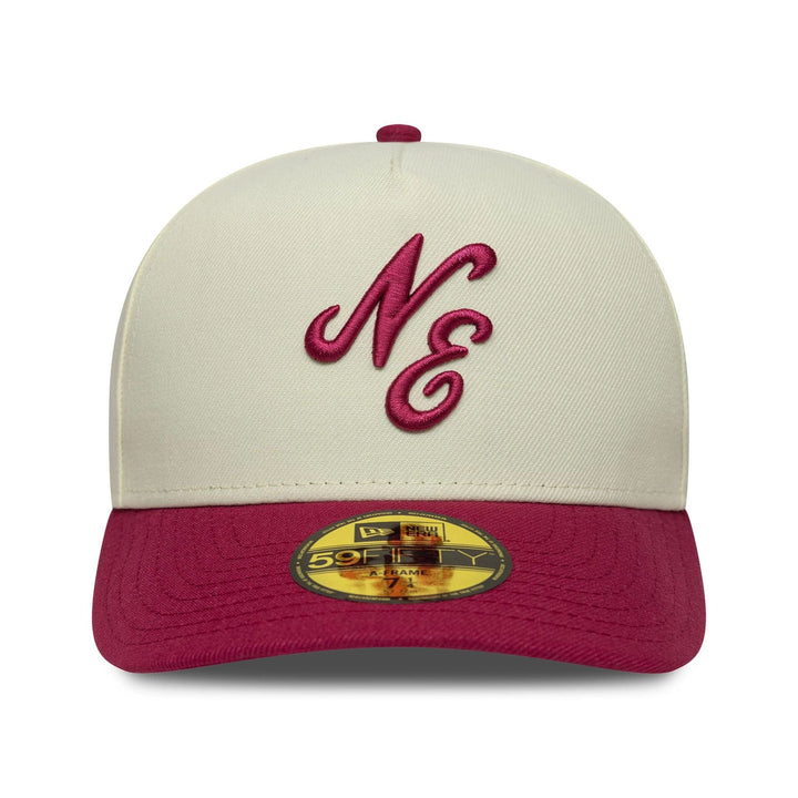 New Era Script A-Frame 59Fifty cream
