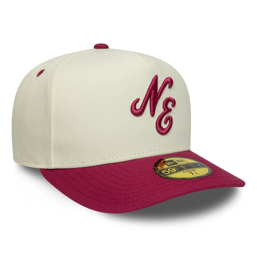 New Era Script A-Frame 59Fifty cream