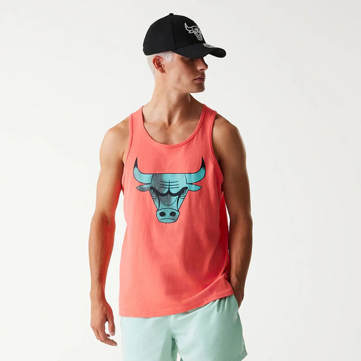 New Era NBA All Over Print Infill Vest Top C Bulls pink - Shop-Tetuan