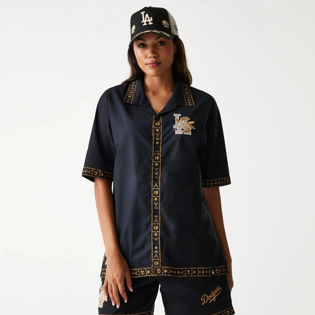 New Era MLB Taping Short Sleeve Shirt LA Dodgers black