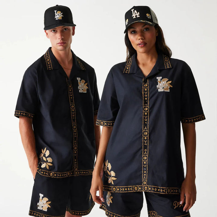 New Era MLB Taping Short Sleeve Shirt LA Dodgers black