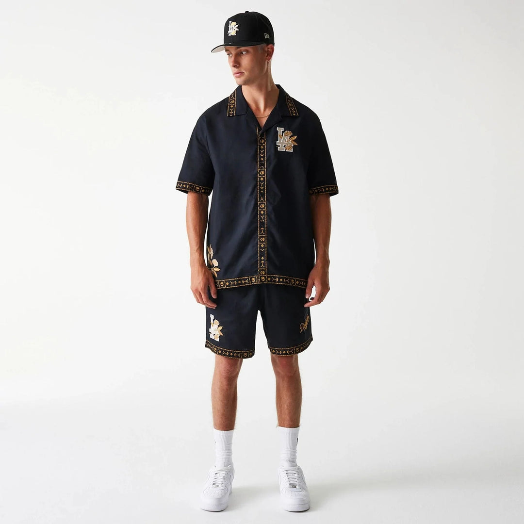 New Era MLB Taping Short Sleeve Shirt LA Dodgers black