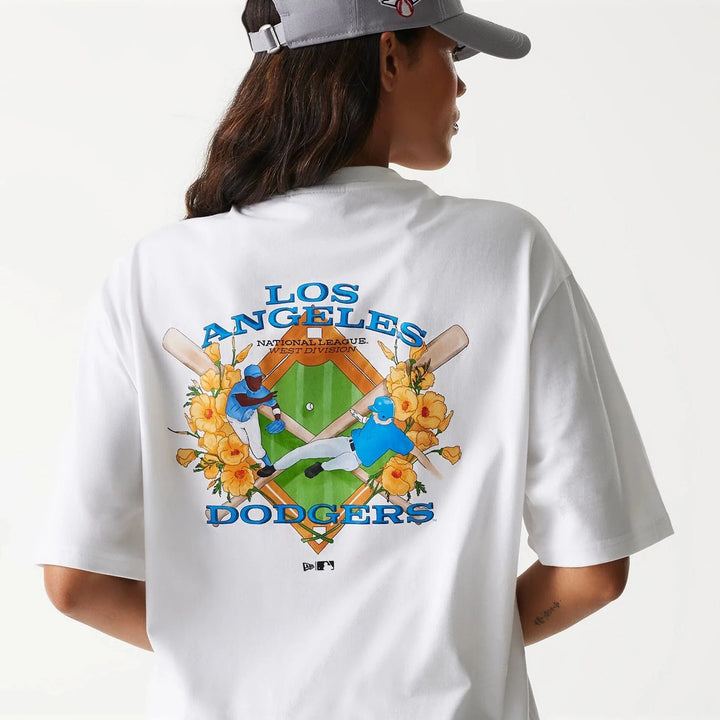 New Era MLB Baseball Graphic Oversized tee LA Dodgers white