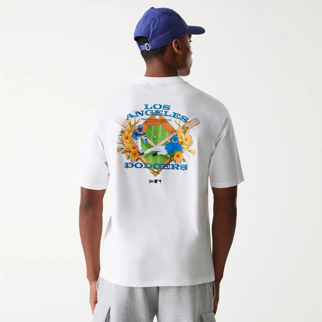 New Era MLB Baseball Graphic Oversized tee LA Dodgers white