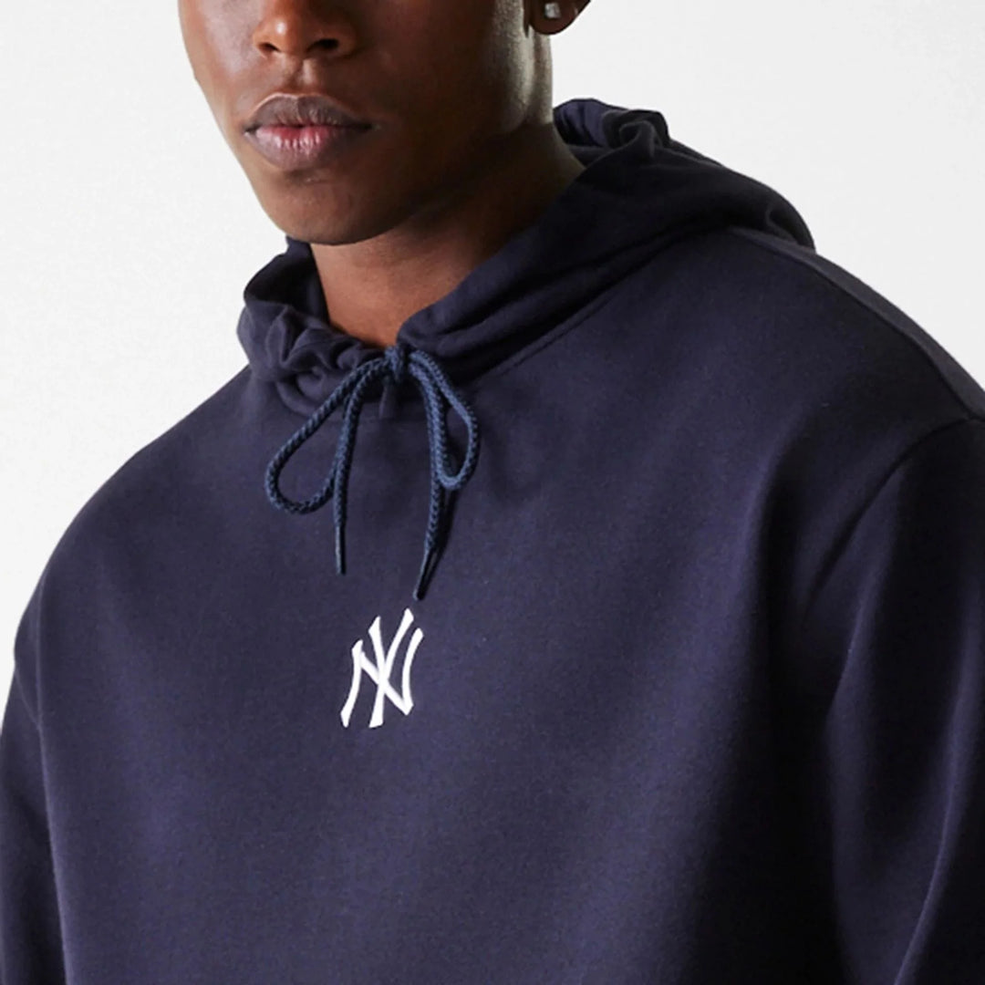 New Era MLB League Essential Midi French Terry Oversized Hoodie NY Yankees navy - Shop-Tetuan