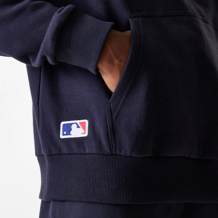 New Era MLB League Essential Midi French Terry Oversized Hoodie NY Yankees navy - Shop-Tetuan