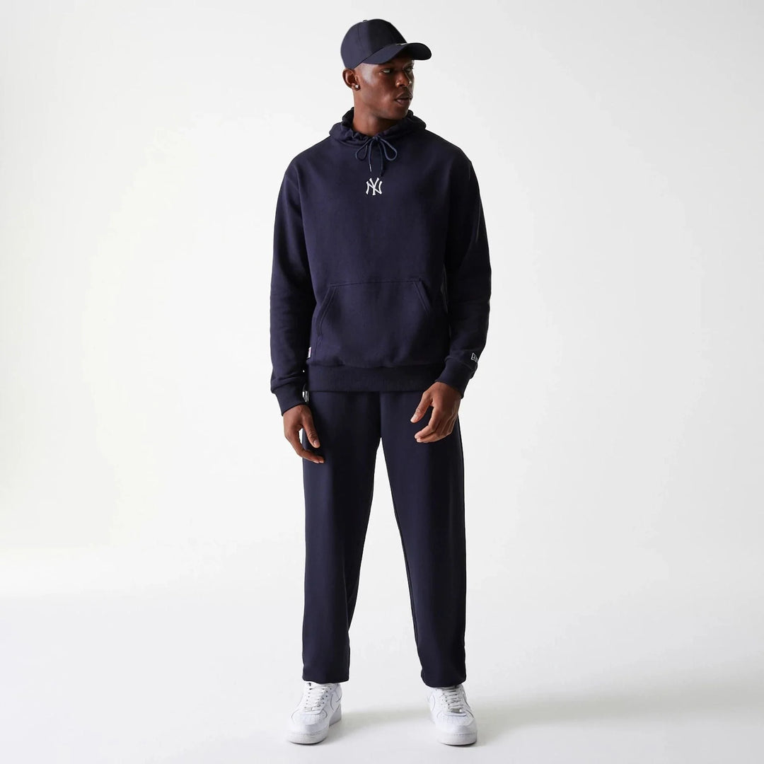 New Era MLB League Essential Midi French Terry Oversized Hoodie NY Yankees navy - Shop-Tetuan