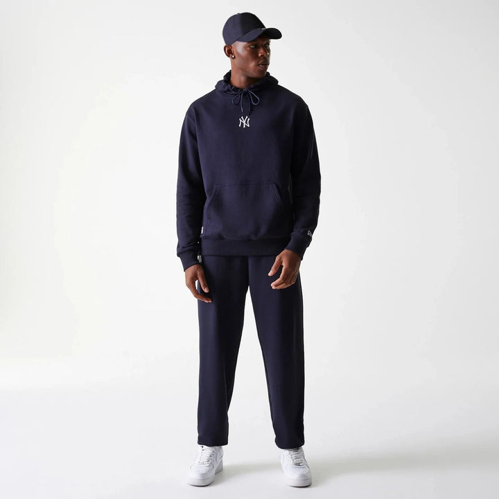 New Era MLB League Essential Midi French Terry Oversized Hoodie NY Yankees navy - Shop-Tetuan