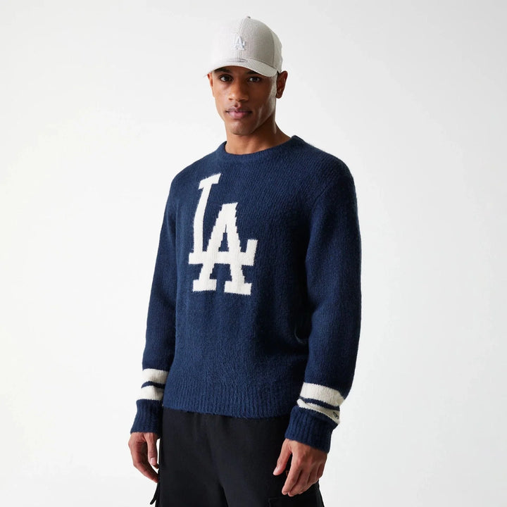 New Era MLB Oversized Knit LA Dodgers navy - Shop-Tetuan