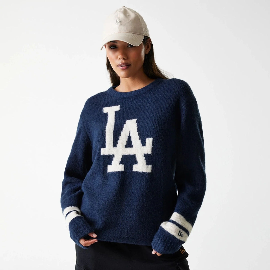 New Era MLB Oversized Knit LA Dodgers navy - Shop-Tetuan