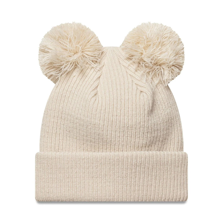 New Era MLB Double Pom Cuff Knit Beanie NY Yankees light beige - Shop-Tetuan