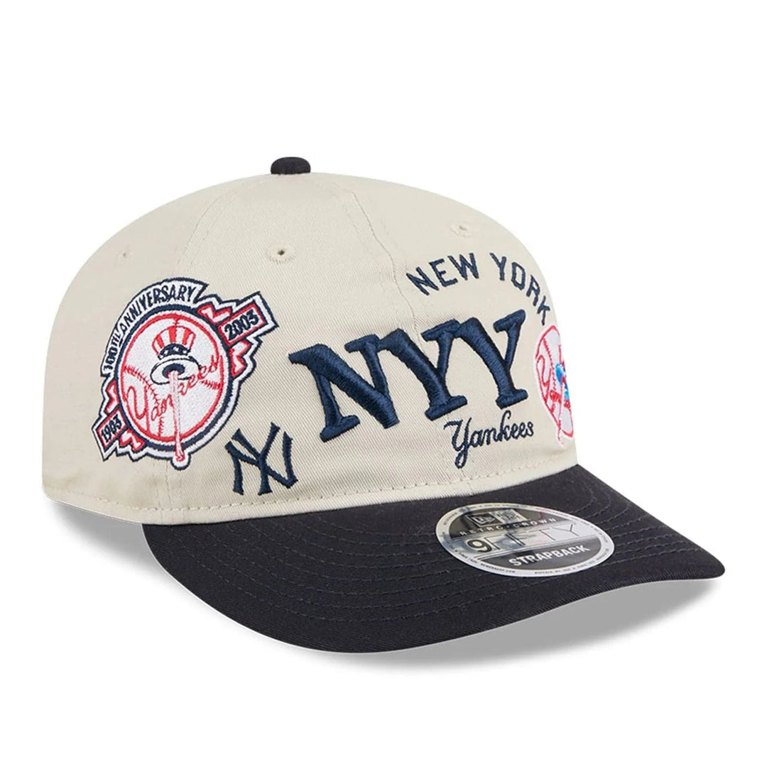 New Era MLB Scatter Retro Crown 9FIFTY NY Yankees cream