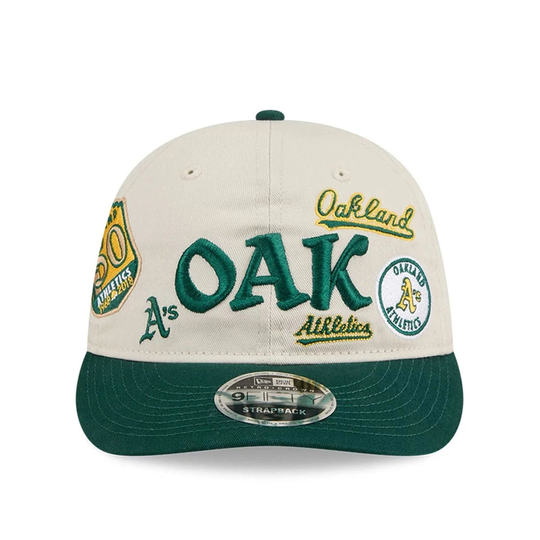 New Era MLB Scatter Retro Crown 9FIFTY O Athletics cream
