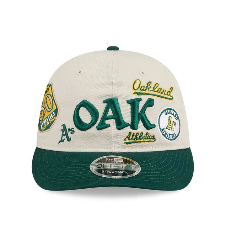New Era MLB Scatter Retro Crown 9FIFTY O Athletics cream