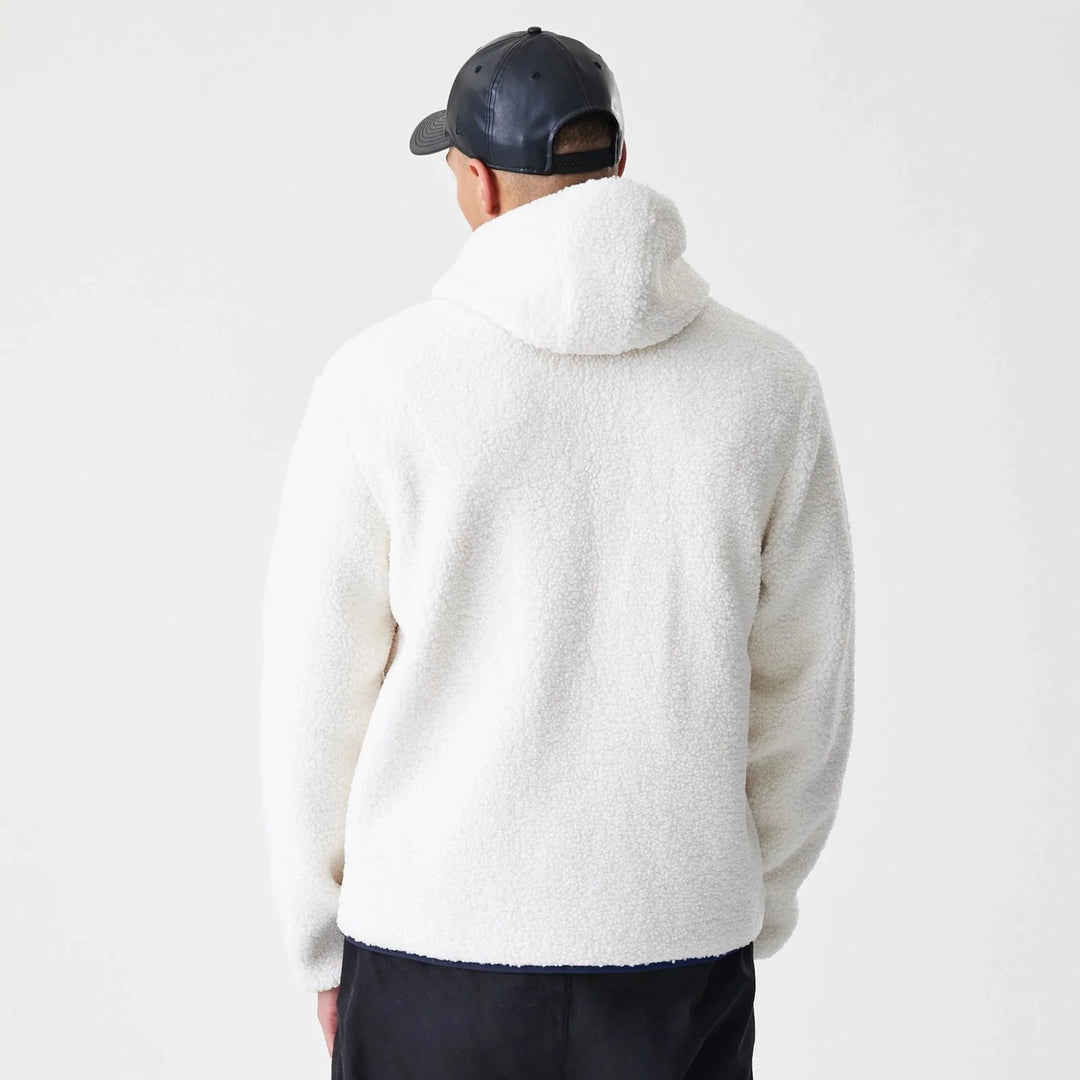 New Era MLB Open Hooded Sherpa jacket NY Yankkes white