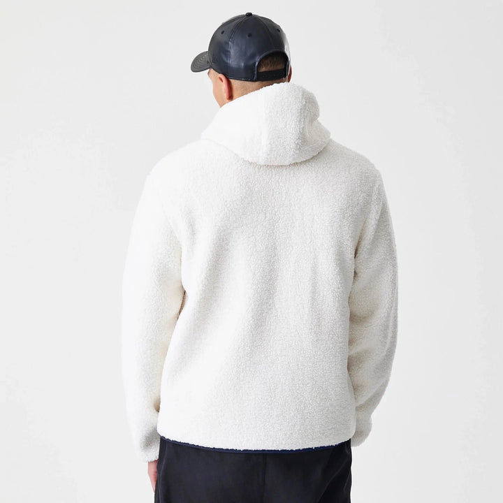 New Era MLB Open Hooded Sherpa jacket NY Yankkes white