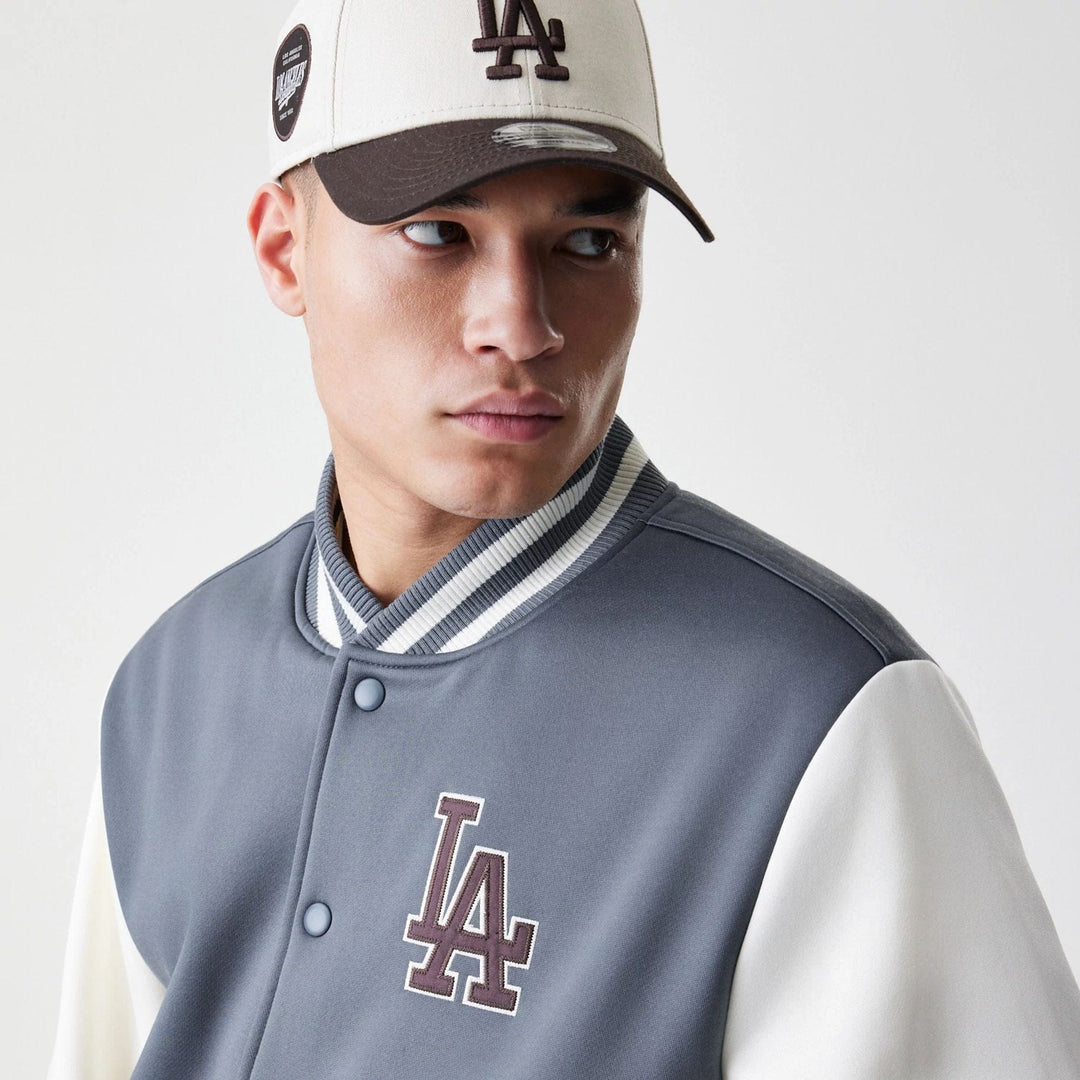 New Era MLB Varsity Jacket LA Dodgers grey