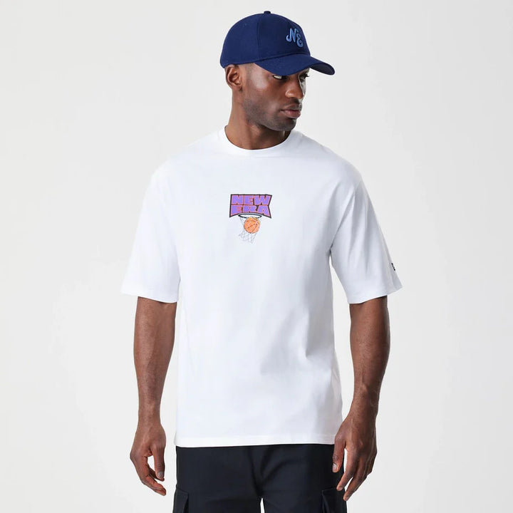 New Era Location Oversized Tee white