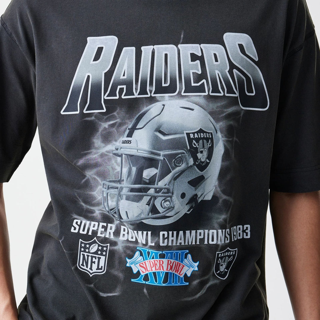 New Era NFL Washed Boxy Oversized Tee LV Raiders black