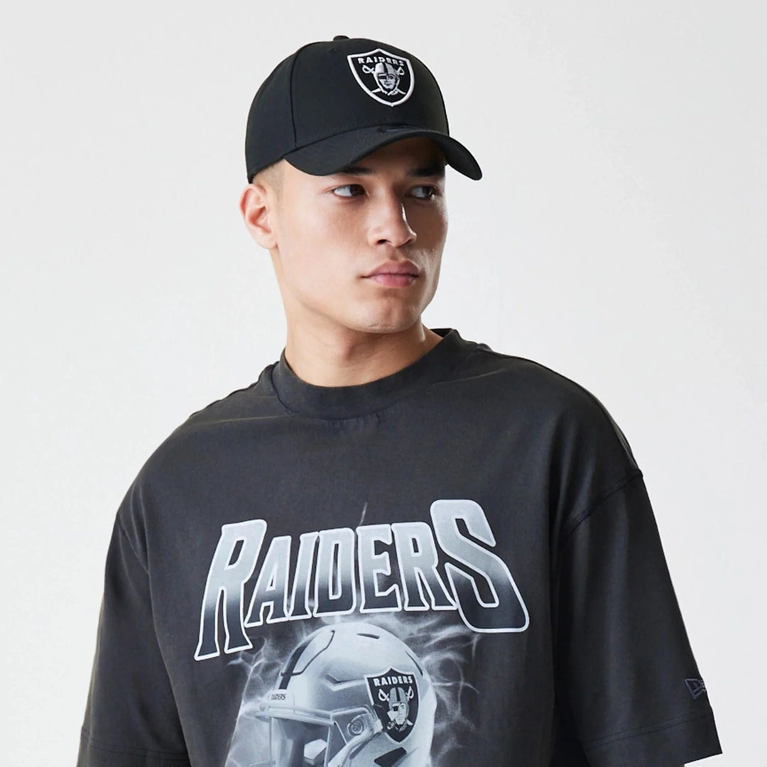 New Era NFL Washed Boxy Oversized Tee LV Raiders black