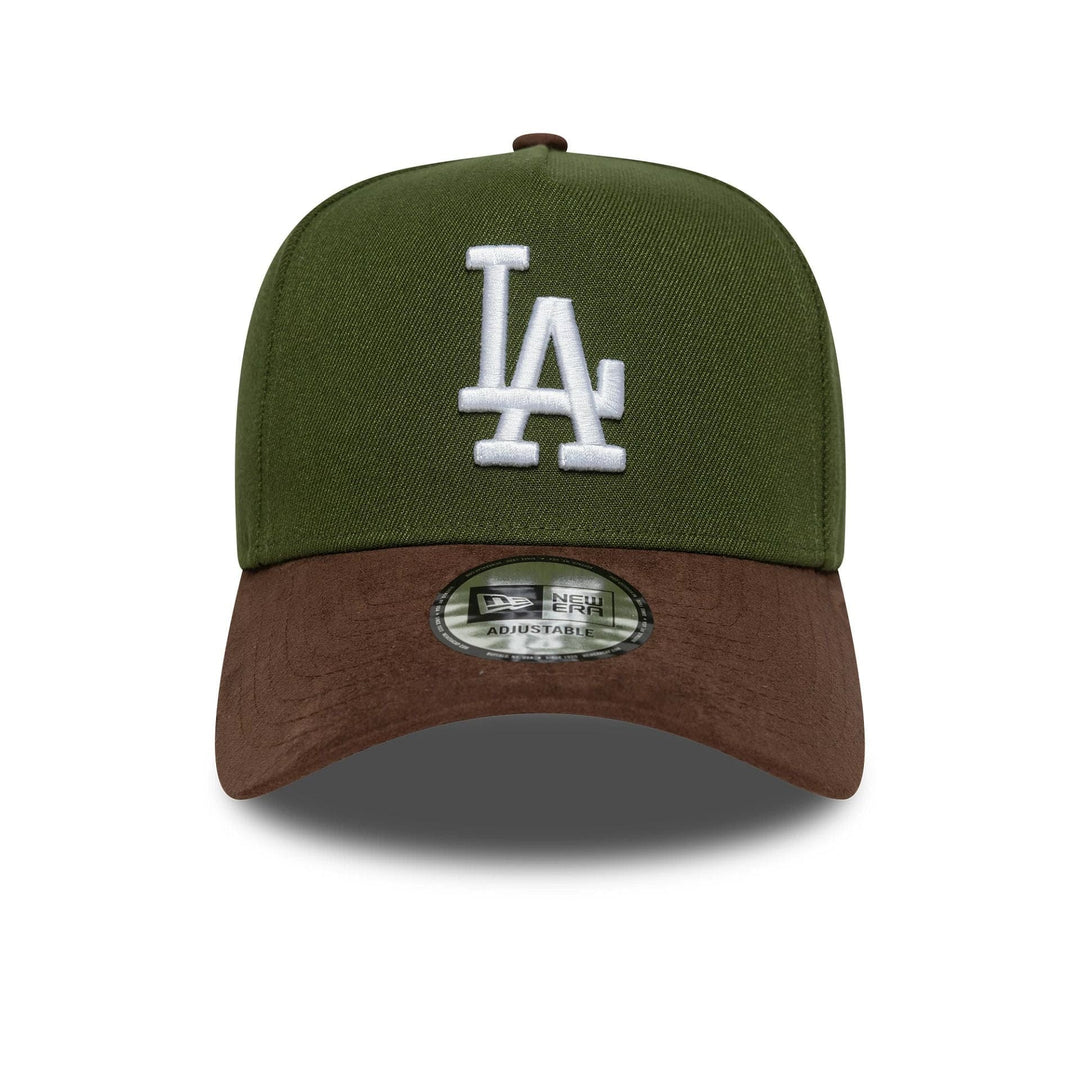 New Era MLB Suede VIsor 9Forty E-Frame LA Dodgers olive/brown - Shop-Tetuan