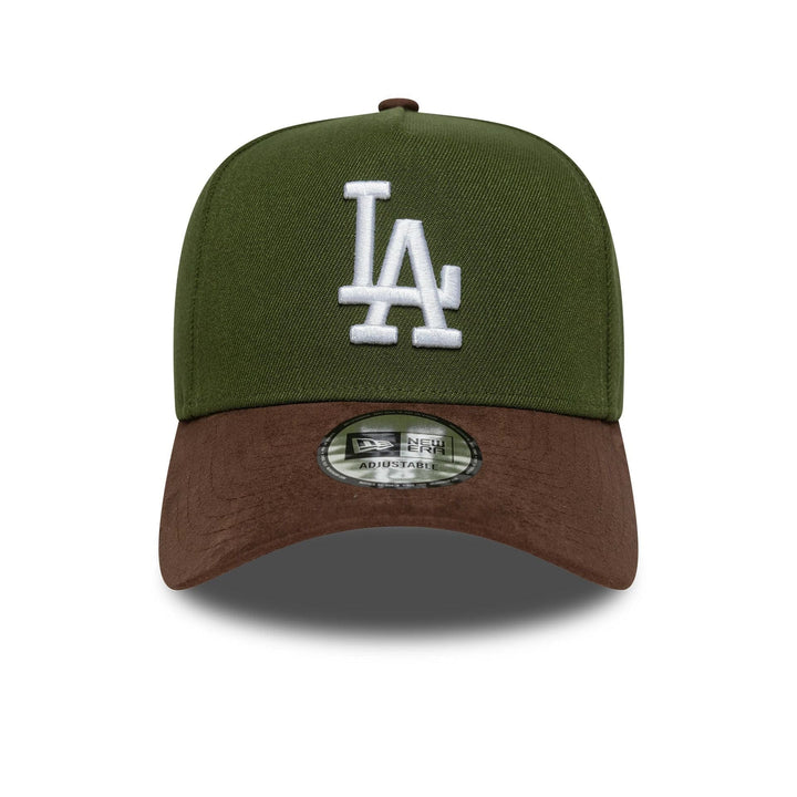 New Era MLB Suede VIsor 9Forty E-Frame LA Dodgers olive/brown - Shop-Tetuan