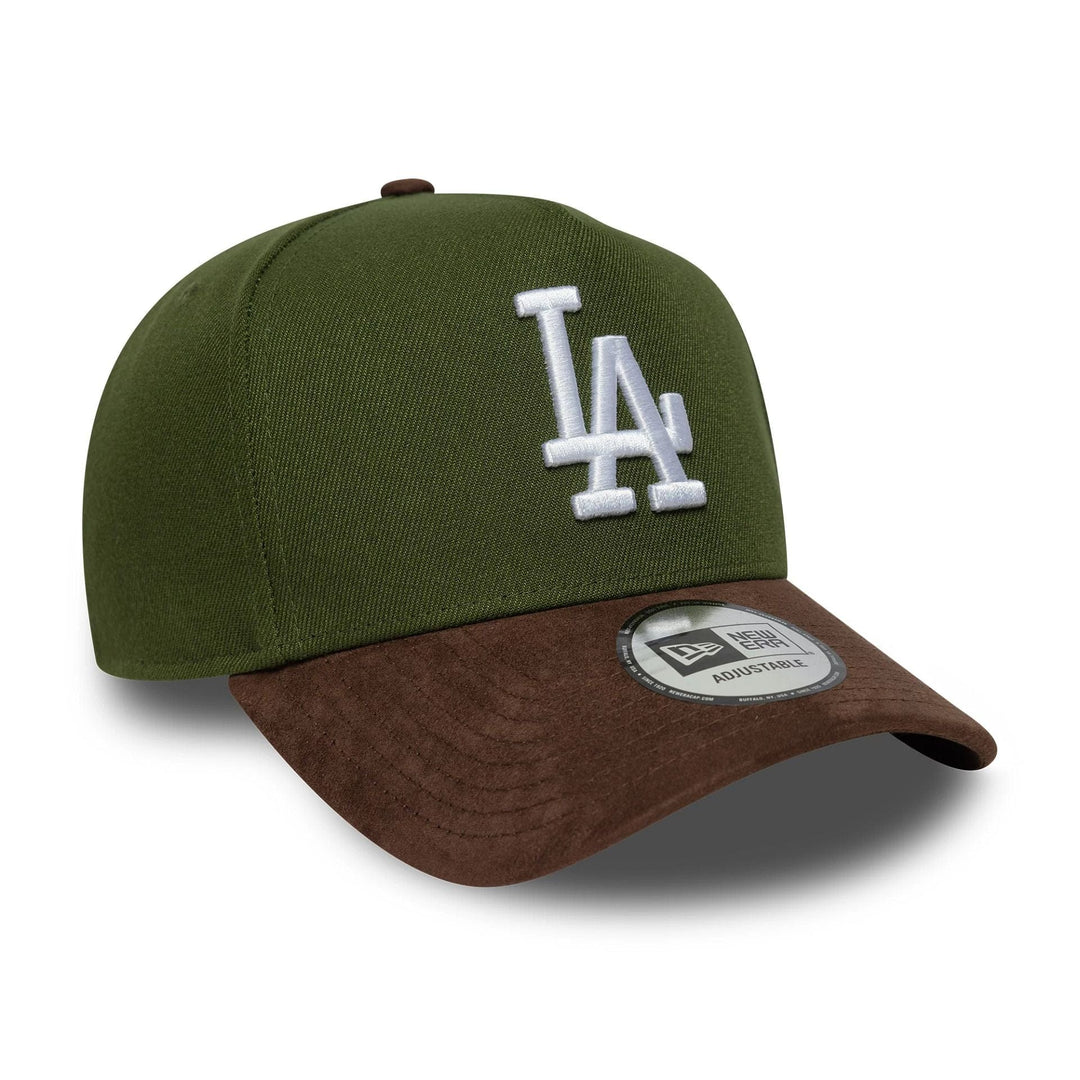 New Era MLB Suede VIsor 9Forty E-Frame LA Dodgers olive/brown - Shop-Tetuan