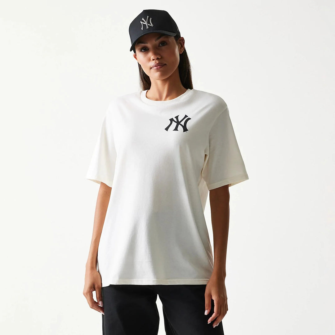 New Era MLB Food Graphic Open Tee NY Yankees white - Shop-Tetuan