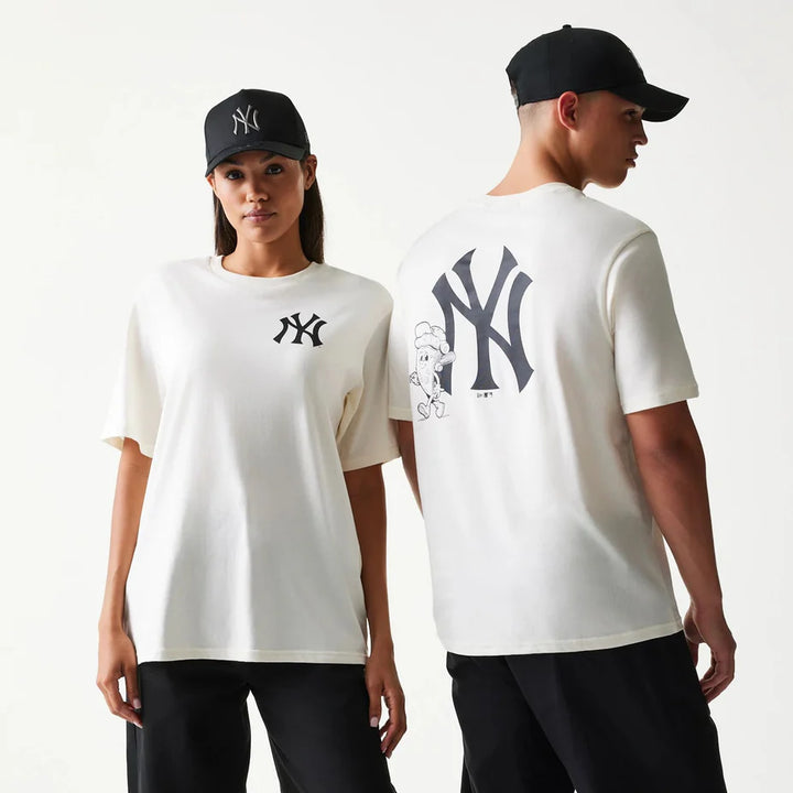 New Era MLB Food Graphic Open Tee NY Yankees white - Shop-Tetuan
