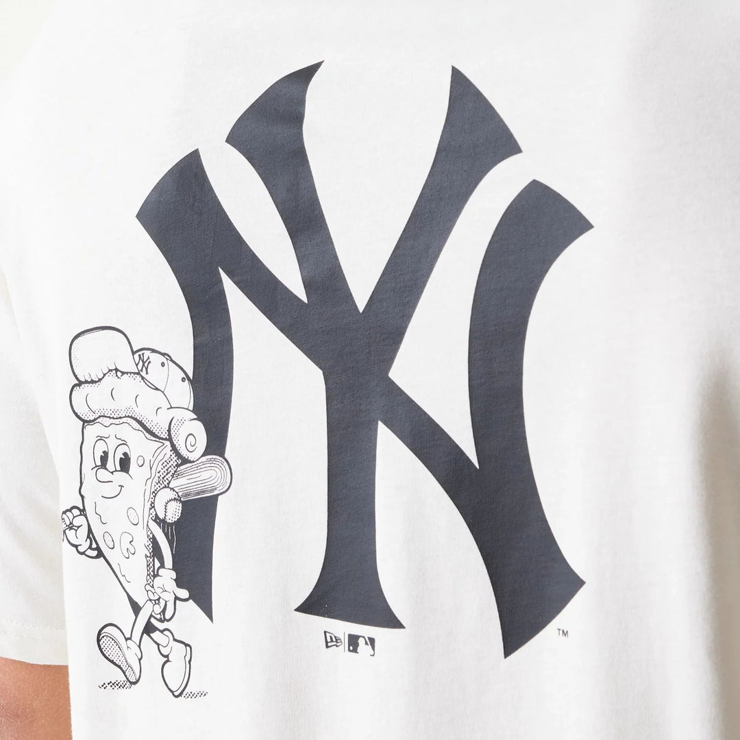 New Era MLB Food Graphic Open Tee NY Yankees white - Shop-Tetuan