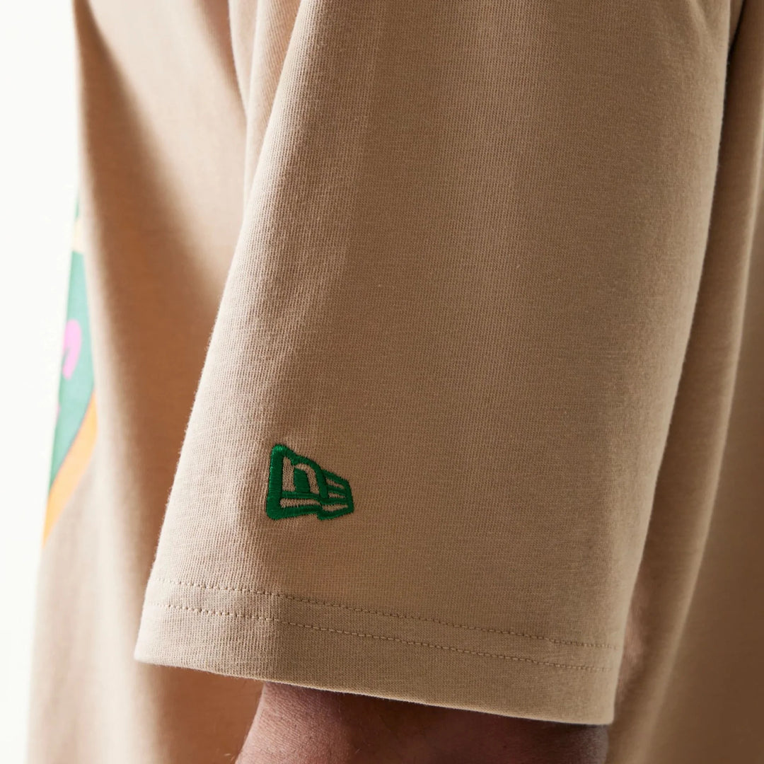 New Era Orange Fruit Graphic Oversized Tee light beige - Shop-Tetuan