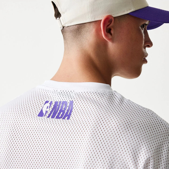 New Era NBA Graphic Mesh Tee LA Lakers white - Shop-Tetuan