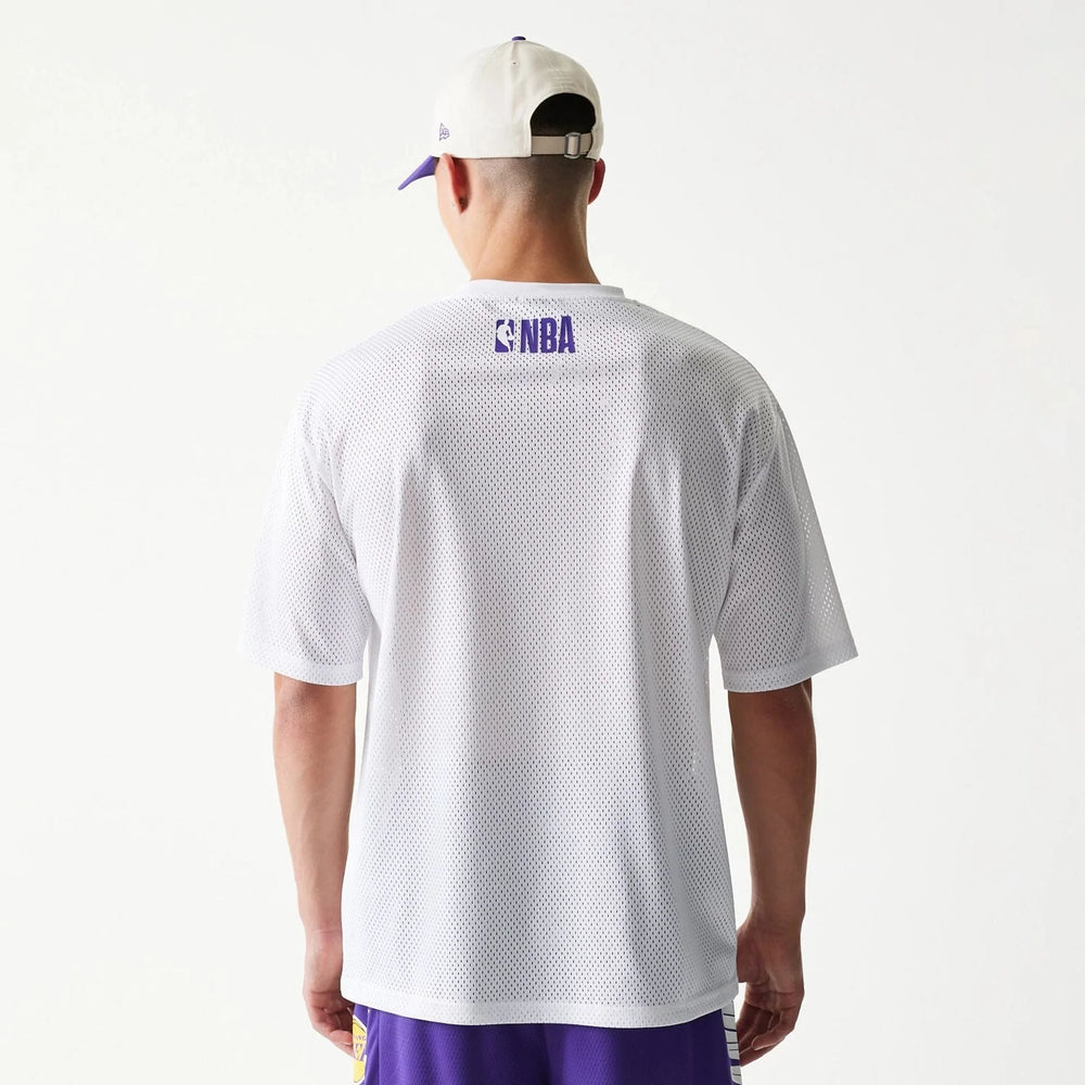 New Era NBA Graphic Mesh Tee LA Lakers white - Shop-Tetuan