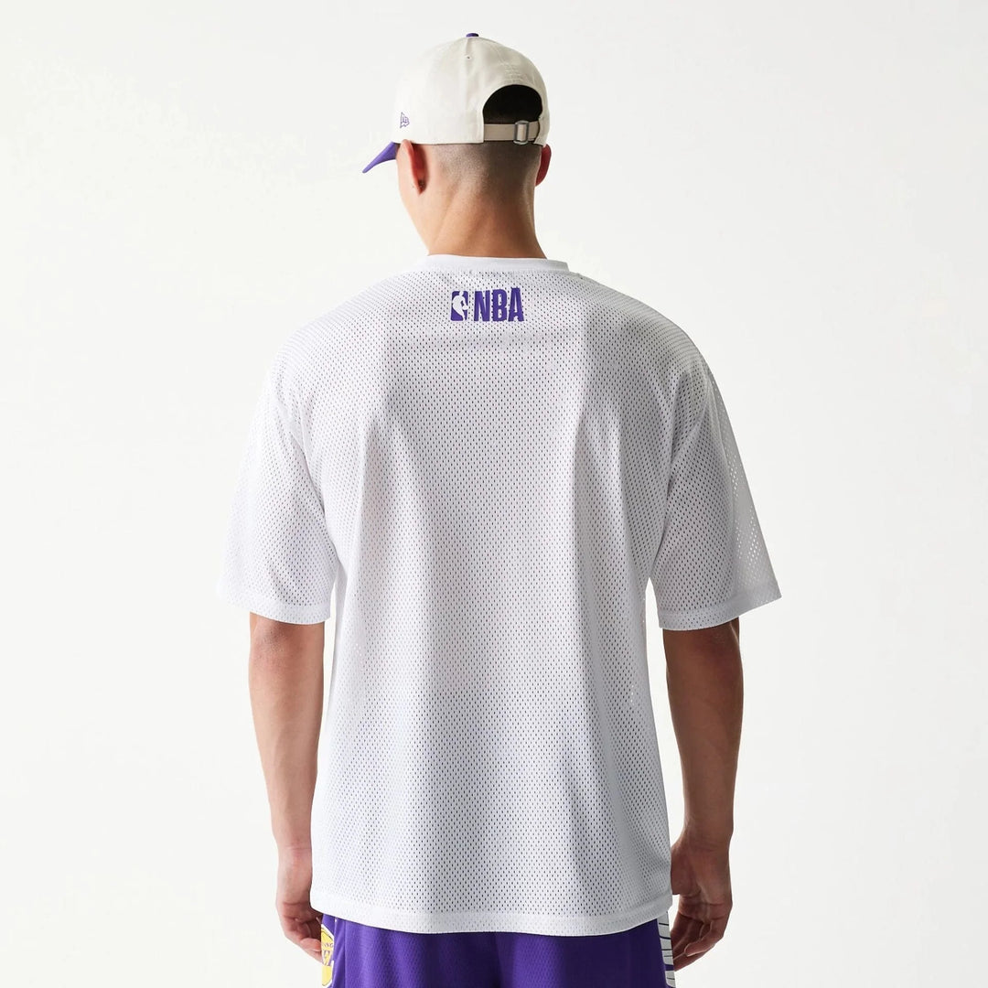New Era NBA Graphic Mesh Tee LA Lakers white - Shop-Tetuan