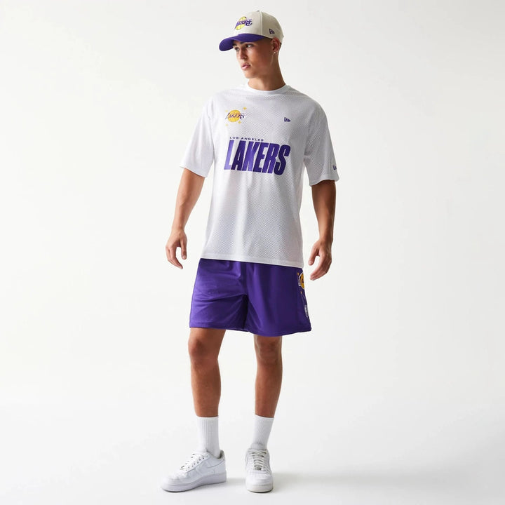 New Era NBA Graphic Mesh Tee LA Lakers white - Shop-Tetuan