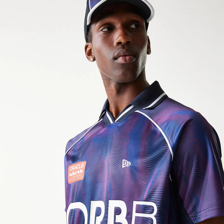 New Era All Over Print Football Tee RB Racing dark blue - Shop-Tetuan