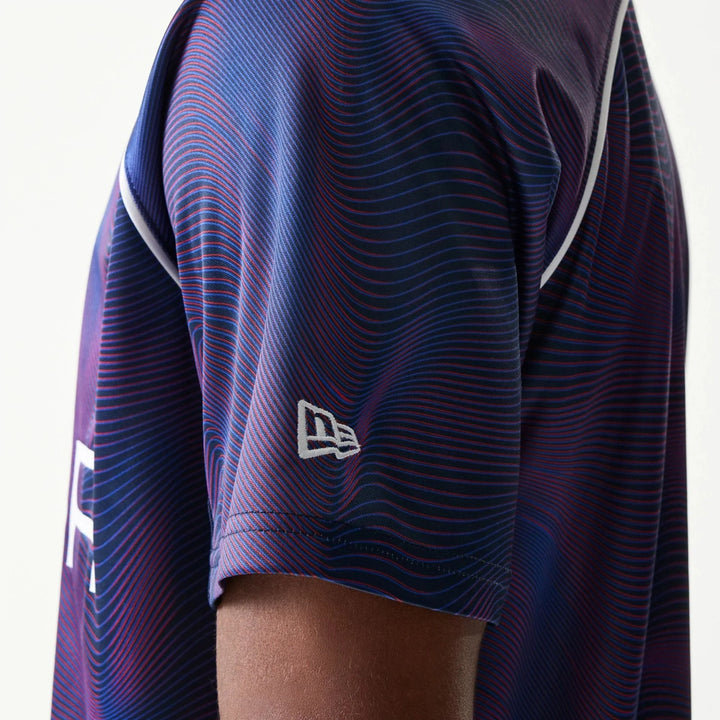 New Era All Over Print Football Tee RB Racing dark blue - Shop-Tetuan