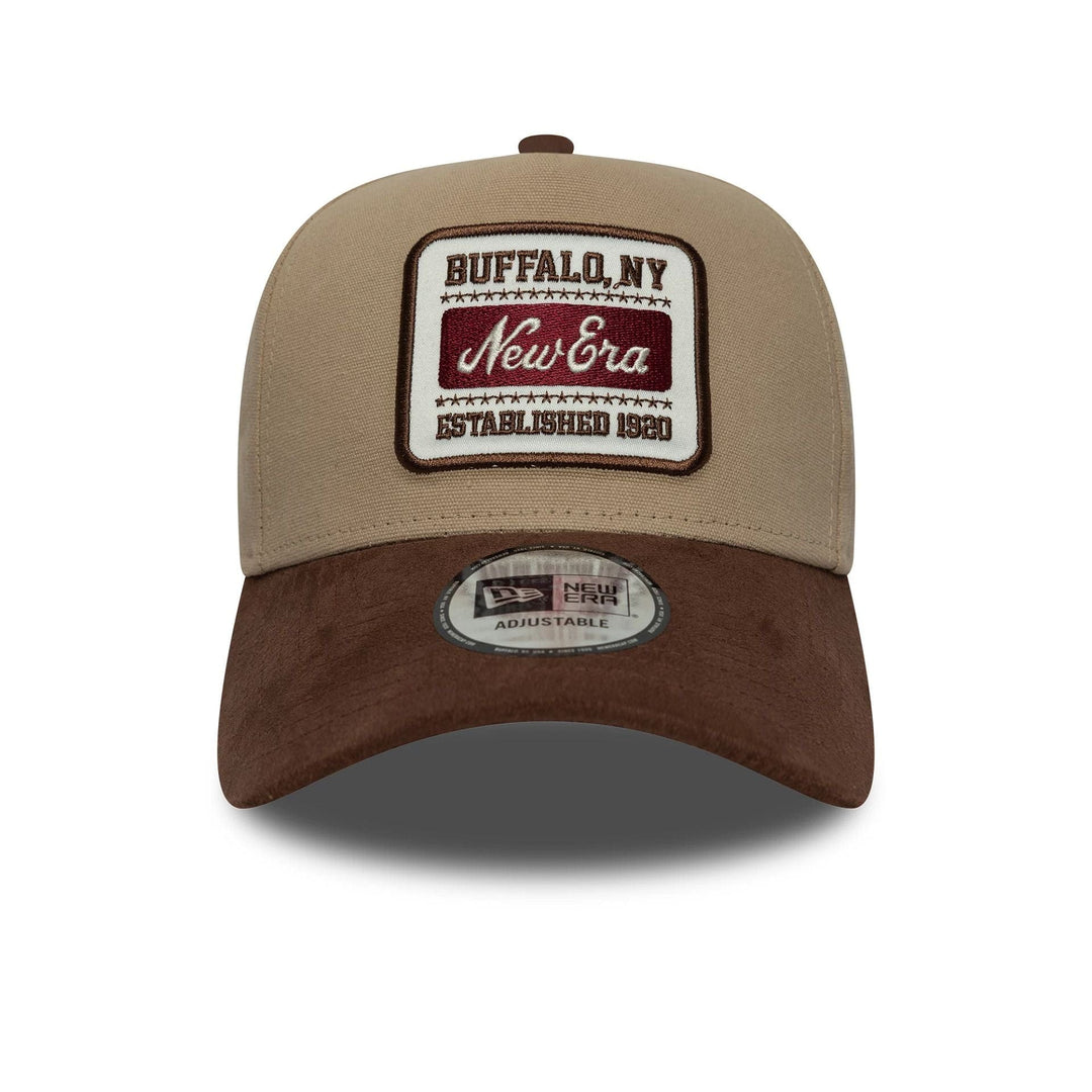 New Era Patch Suede 9Forty E-Frame light beige/brown - Shop-Tetuan